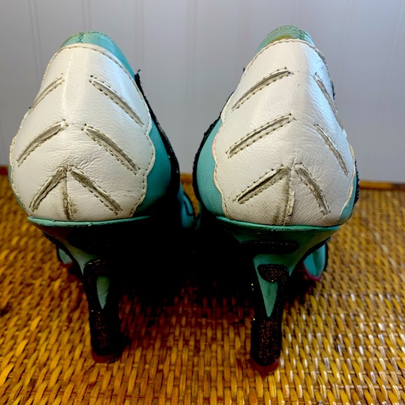 Irregular Choice Turquoise and Black Heels - Picture 4 of 12